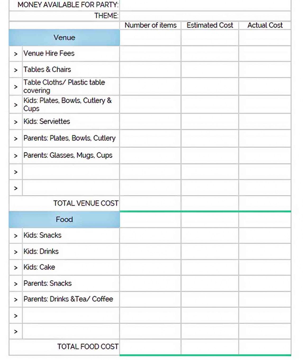 Bachelorette Party Planning Template Example Bachelorette Party Planning Template Example