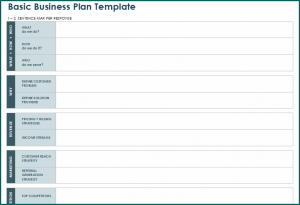 Basic Business Plan Template
