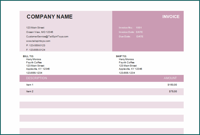 Basic Invoice Template