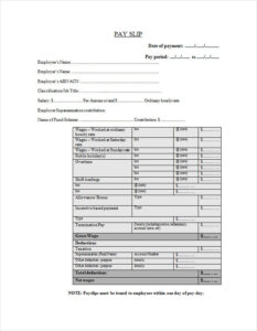 Basic Payslip Template