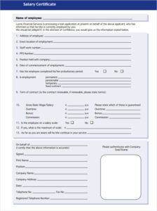 Basic Salary Certificate Template