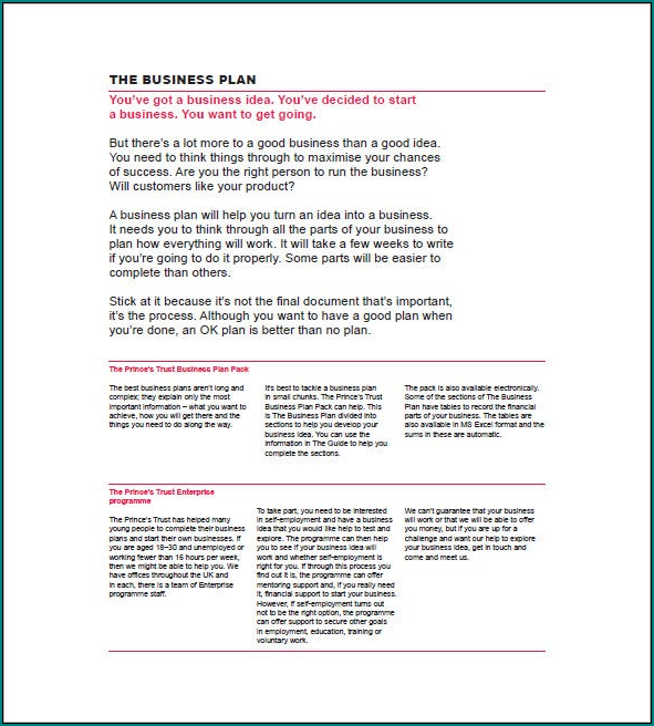 Best Business Plan Template Sample