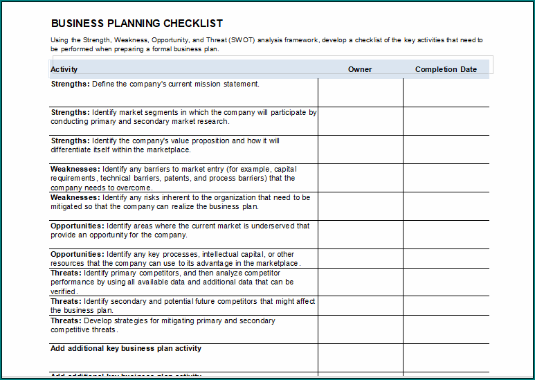 Best Business Plan Template