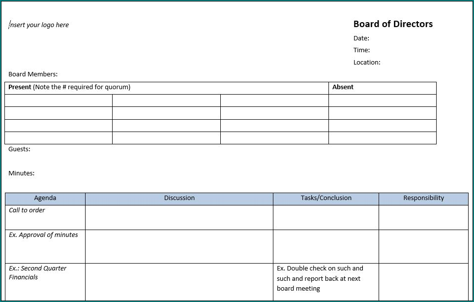 Best Meeting Minutes Template Sample