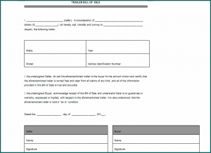 Bill Of Sale Template