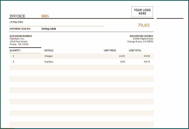 Billing Invoice Template