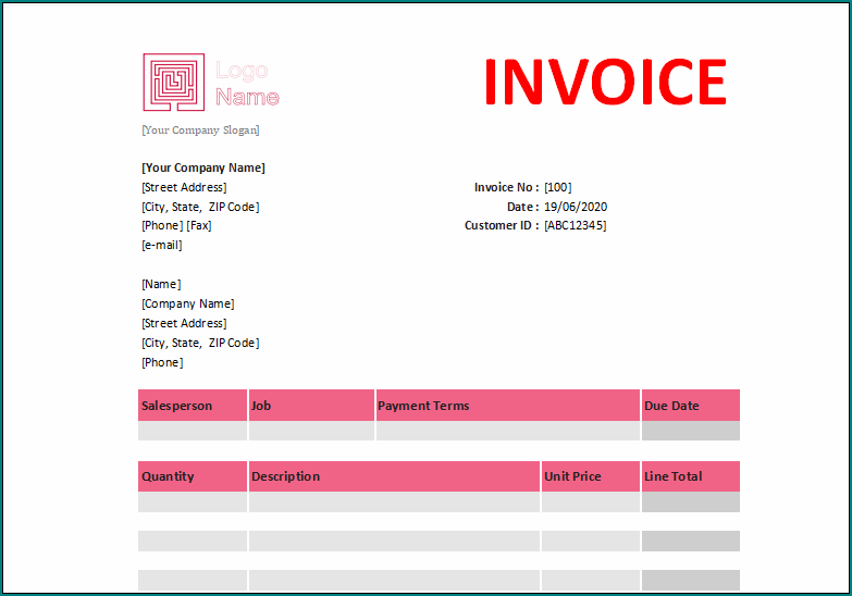 Blank Invoice Template