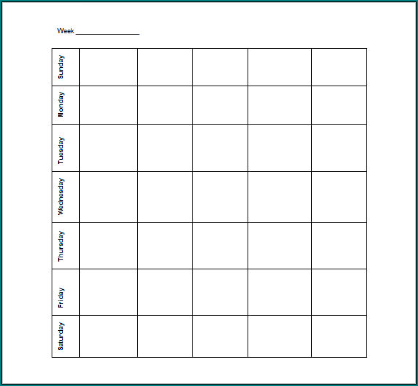 Blank Schedule Template Sample