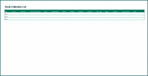 Book Inventory List Template