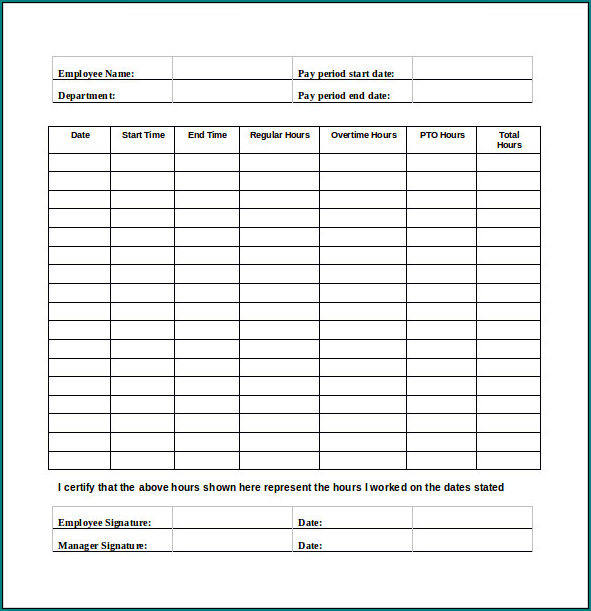 Break Schedule Template Sample