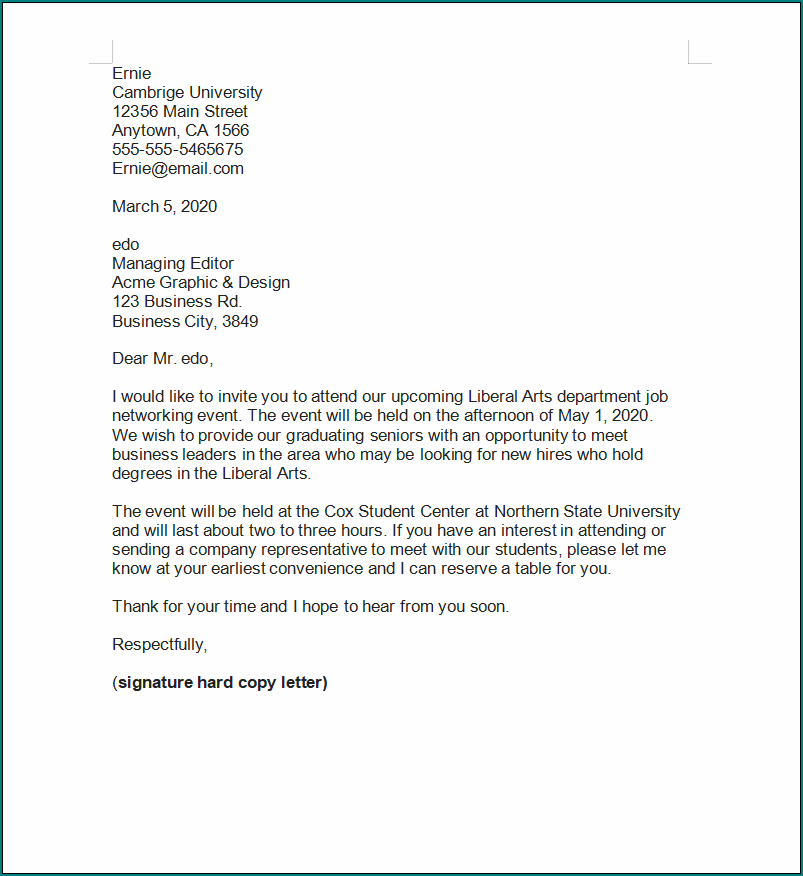 Business Letter Format