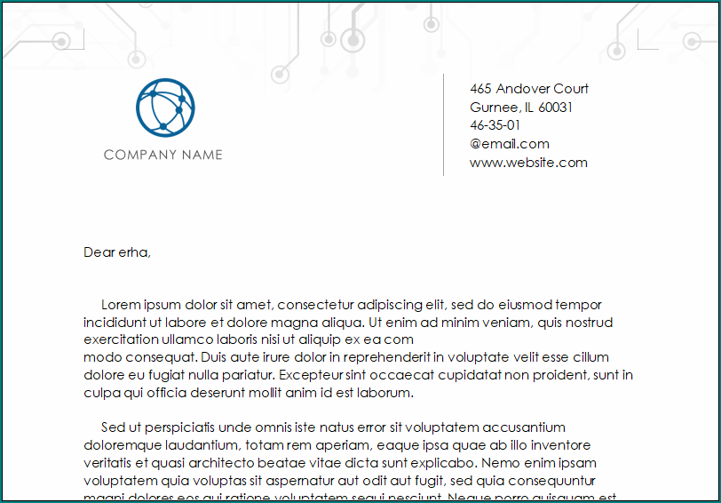 Business Letterhead Template