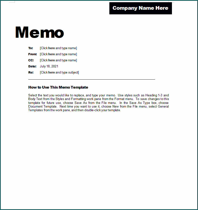 Business Memo