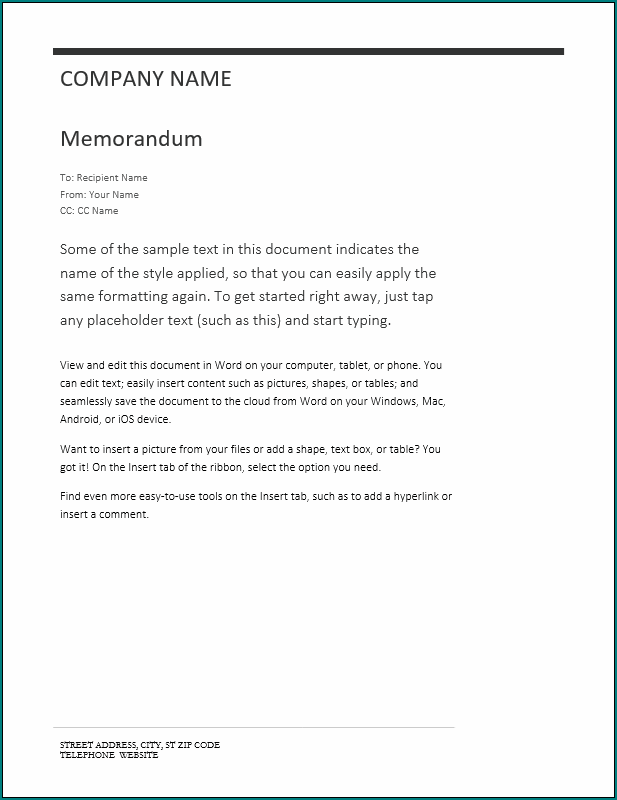 Business Memorandum