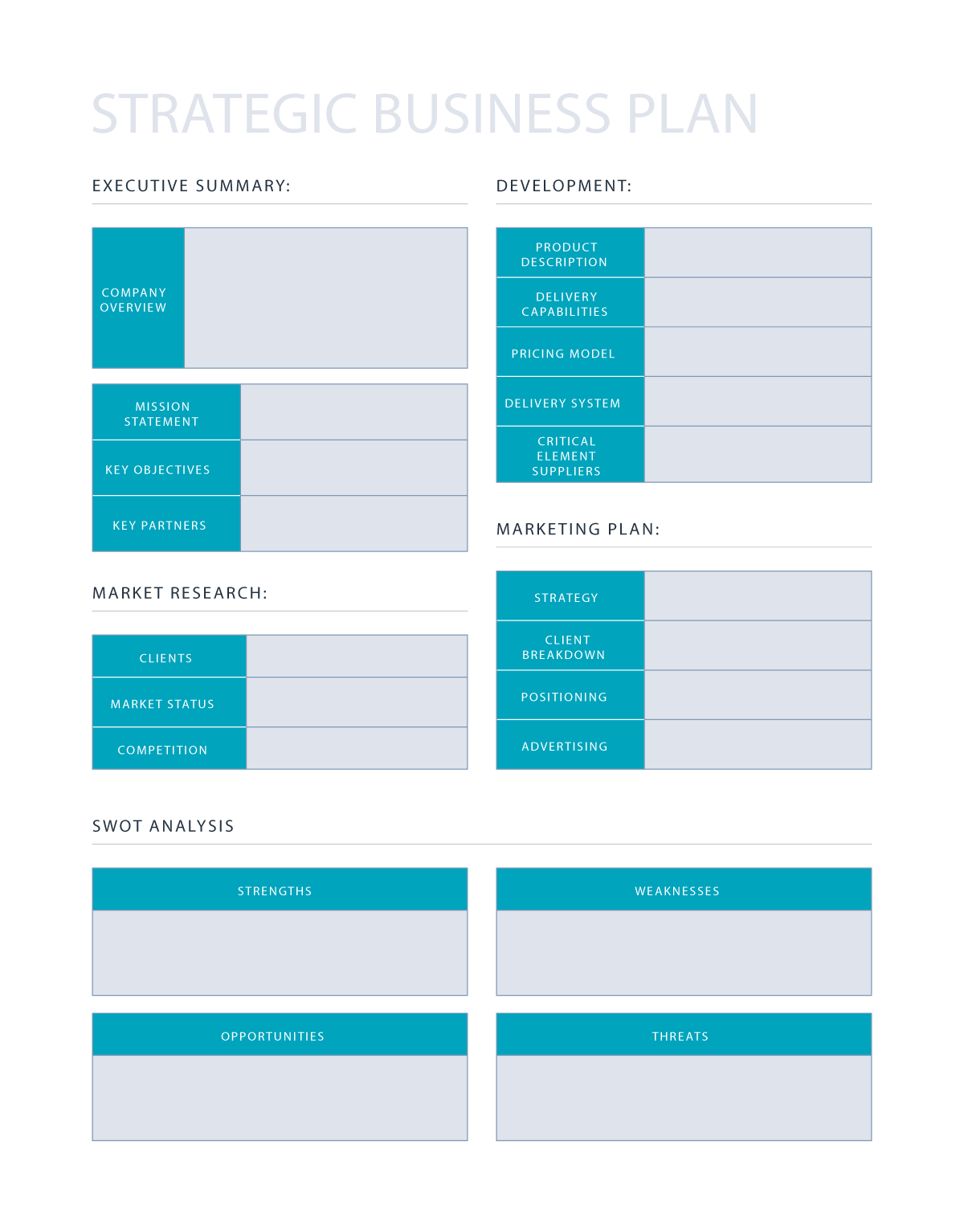Business Strategy Planning Template Example Business Strategy Planning Template Example