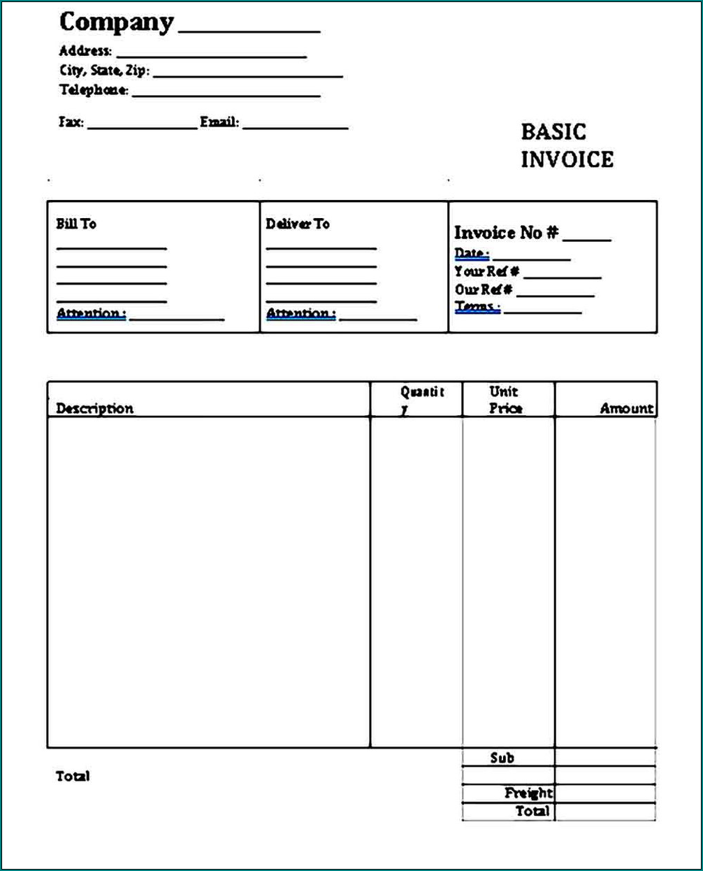 Carpenter Receipt Template Example