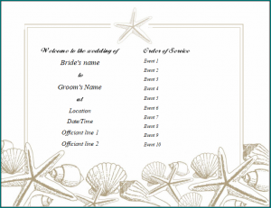 Ceremony Program Template