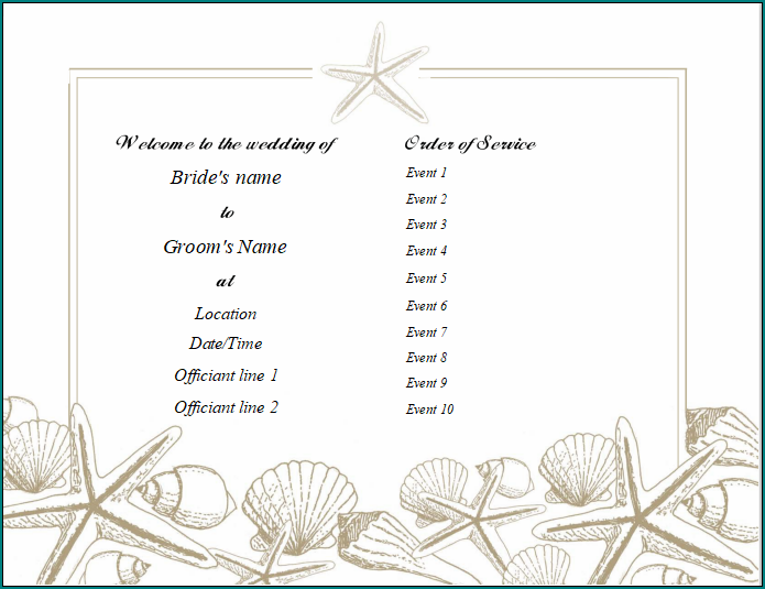 Ceremony Program Template