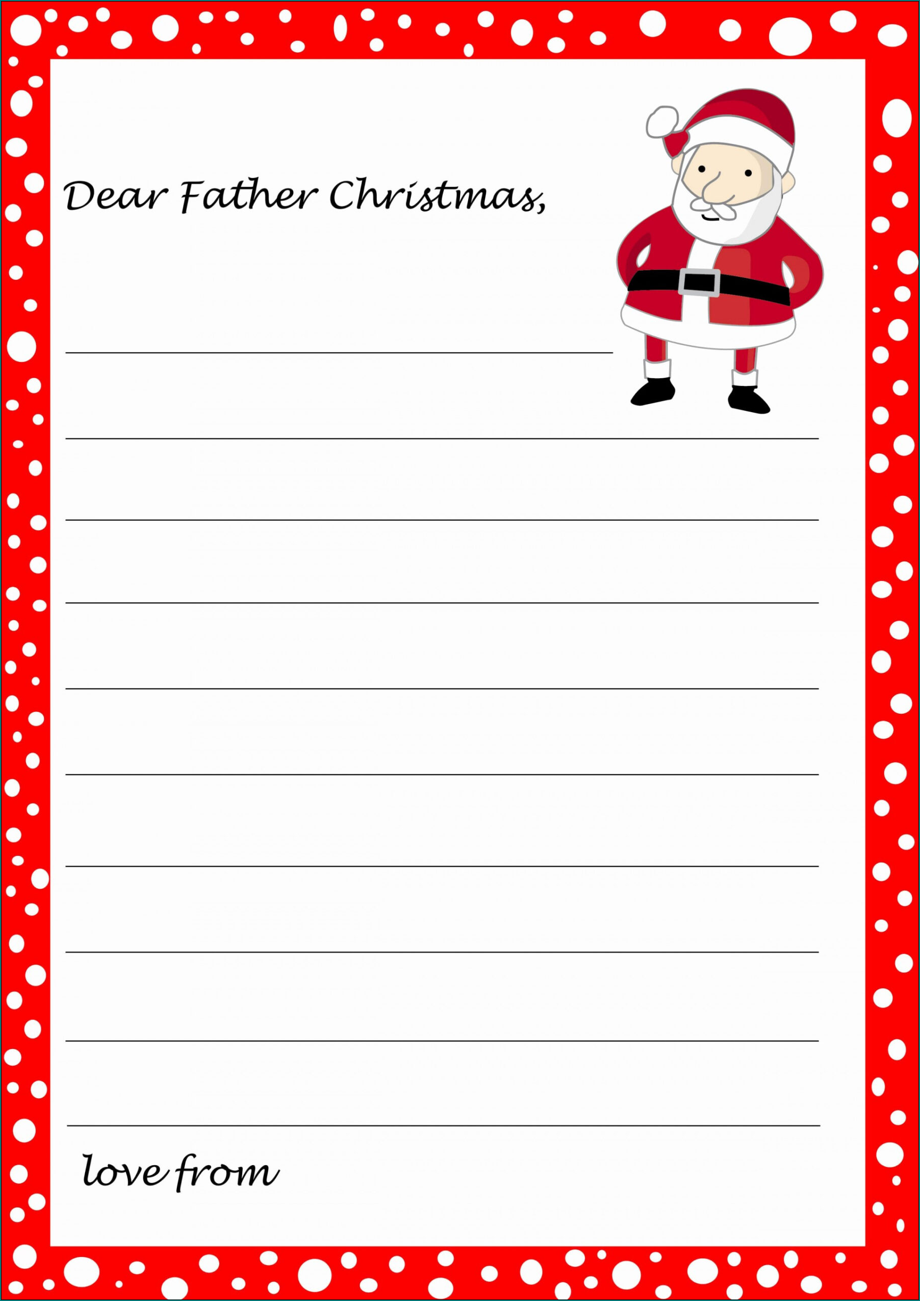 Christmas Letter Template Example