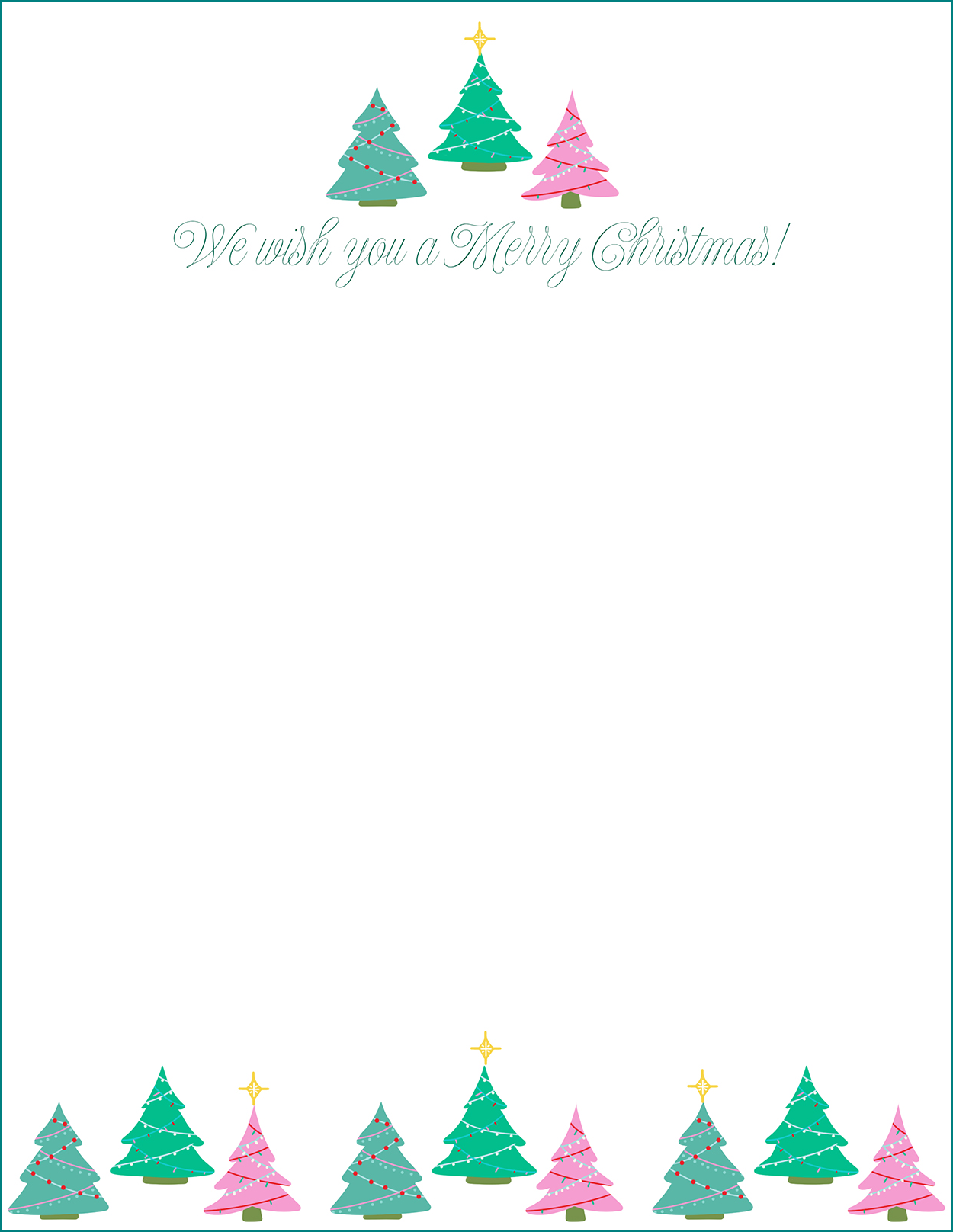 Christmas Letter Template Sample