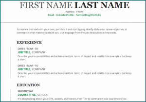 Chronological Resume Template