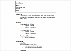 College Resume Template