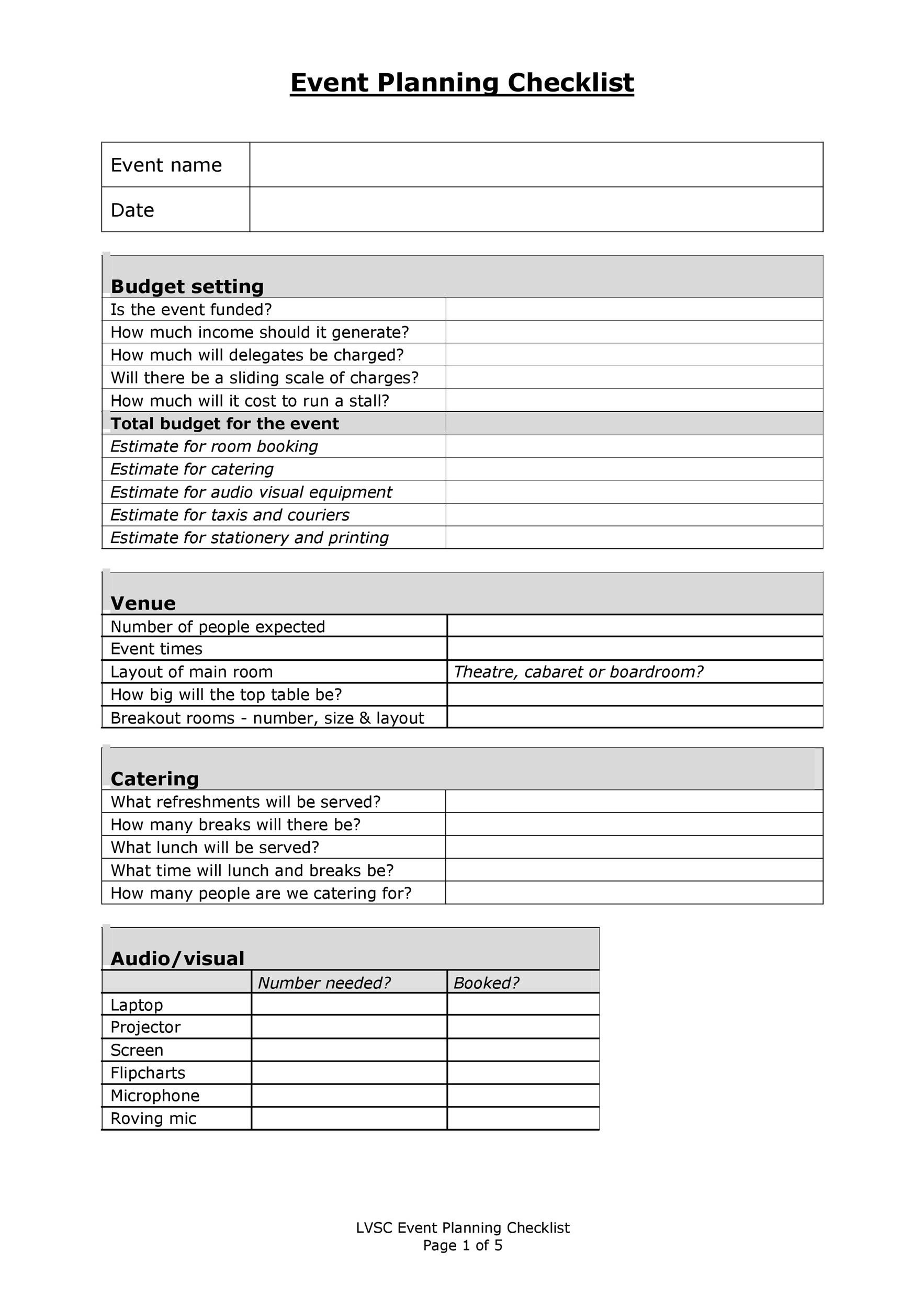Company Event Planning Template Sample Company Event Planning Template Sample