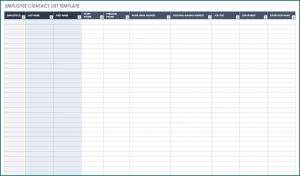 Company Phone Directory Template Sample