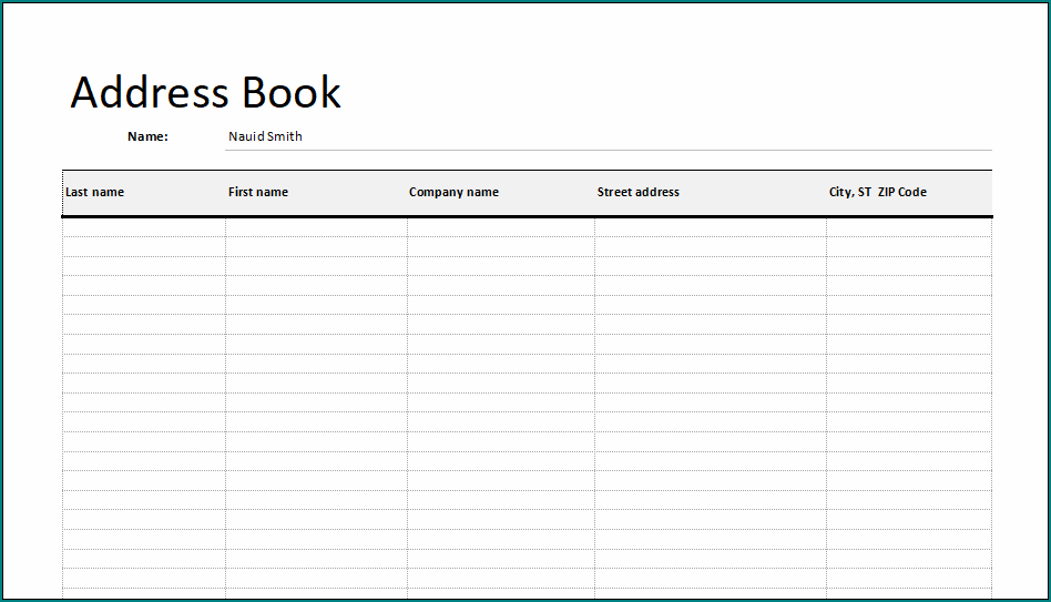 Company Phone Directory Template