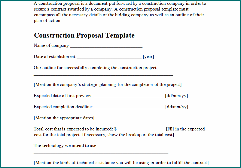 Contractor Proposal Form