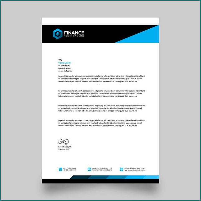 Corporate Letterhead Template Example