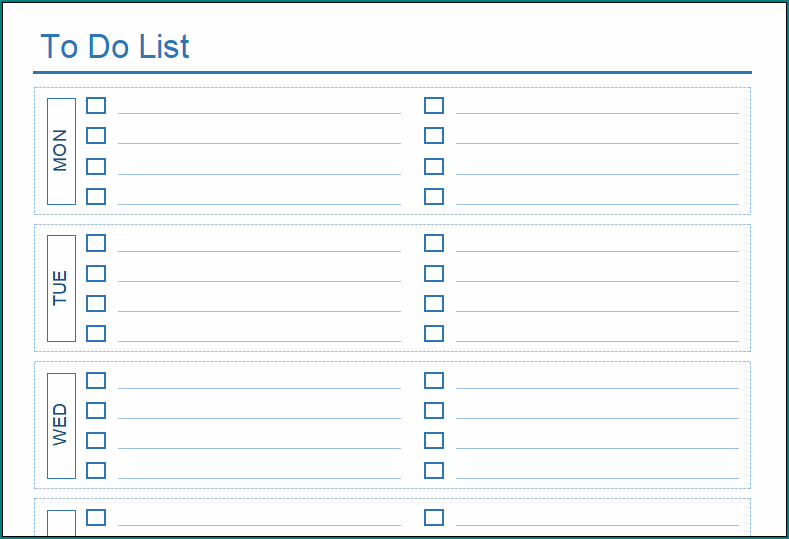 Daily To Do List Template