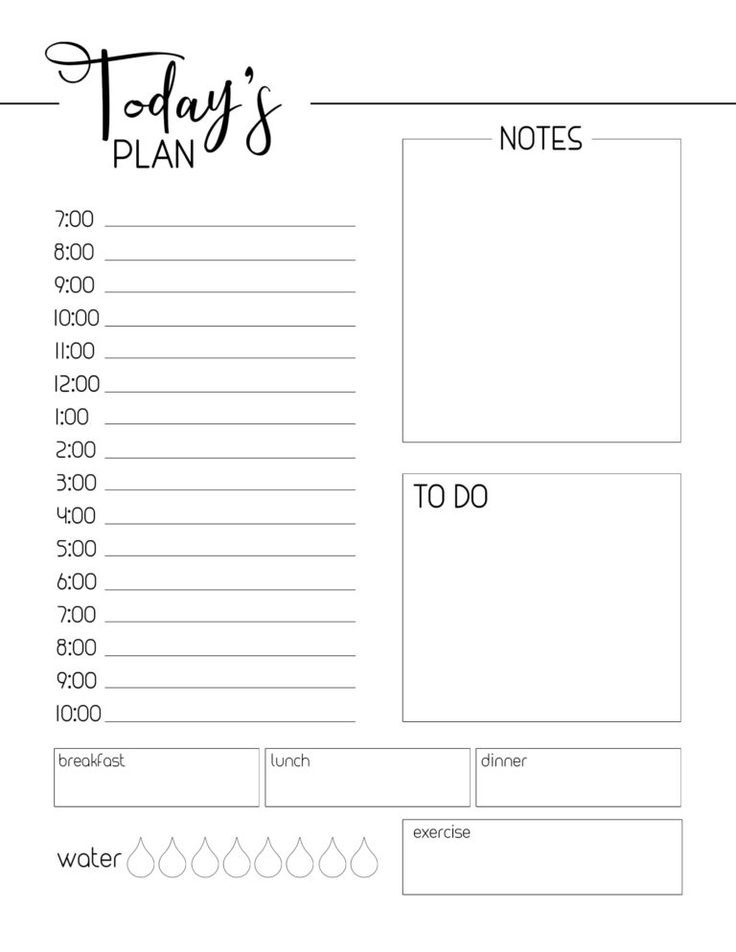 Day-to-day Planner Template Sample Day-to-day Planner Template Sample