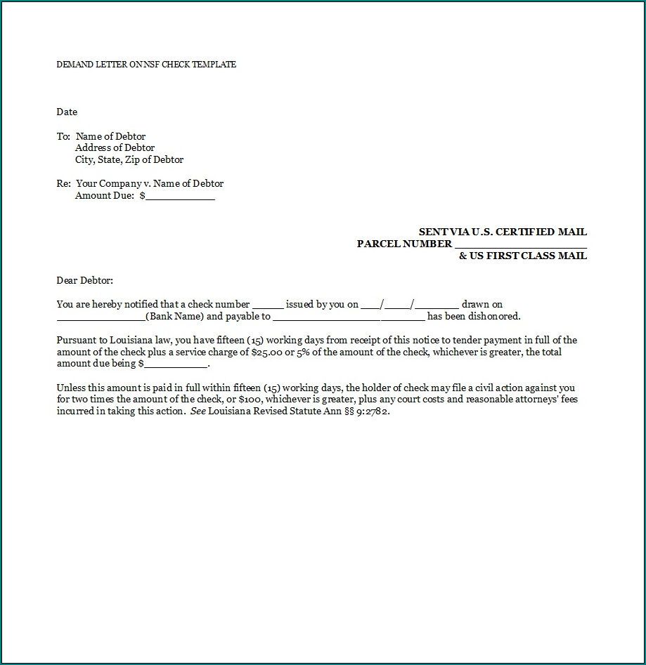 Demand Letter Template Example