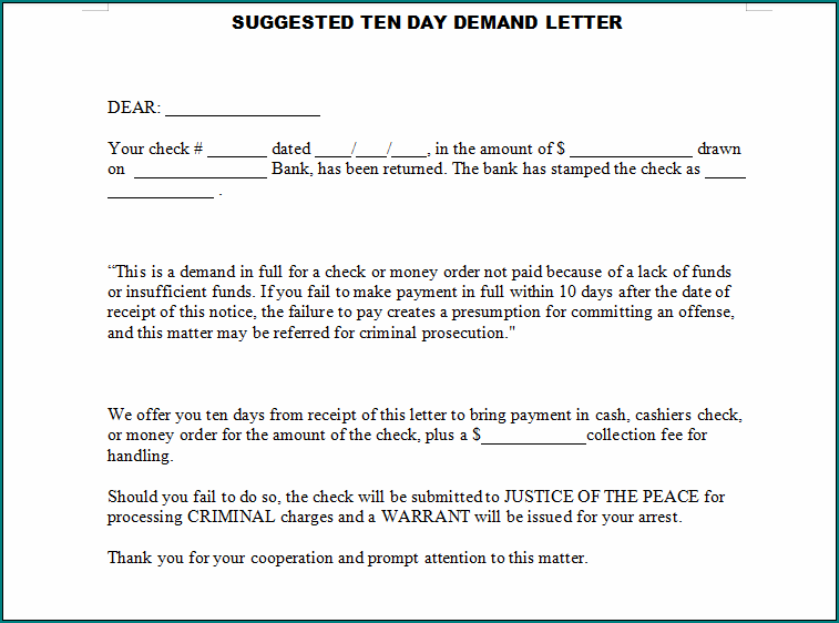 Demand Letter Template
