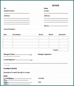 Dentist Receipt Template Example