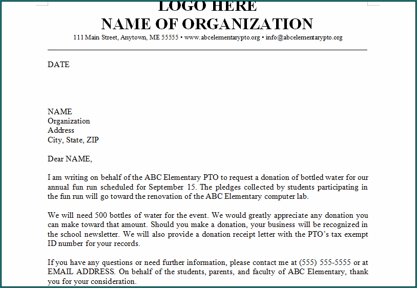 Donation Letter Template