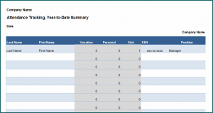 Employee Attendance Tracker Template