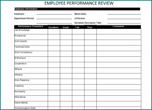 Employee Review Form