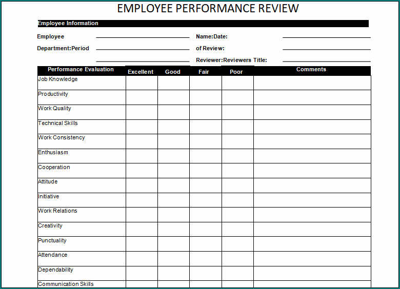 Employee Review Form
