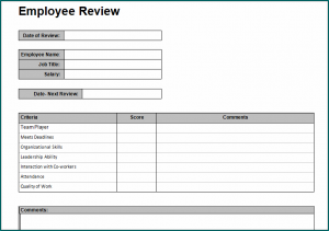 Employee Review Template