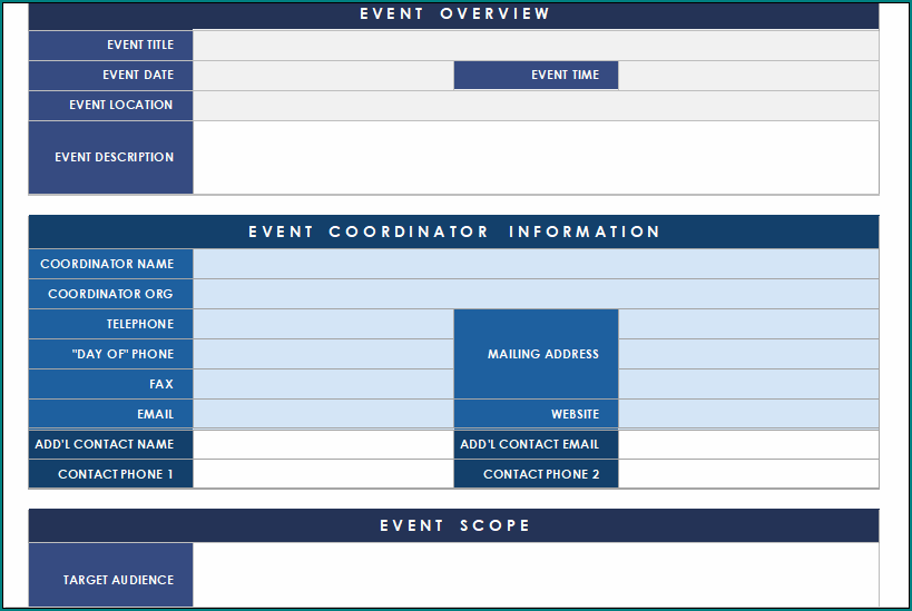 Event Planning Template