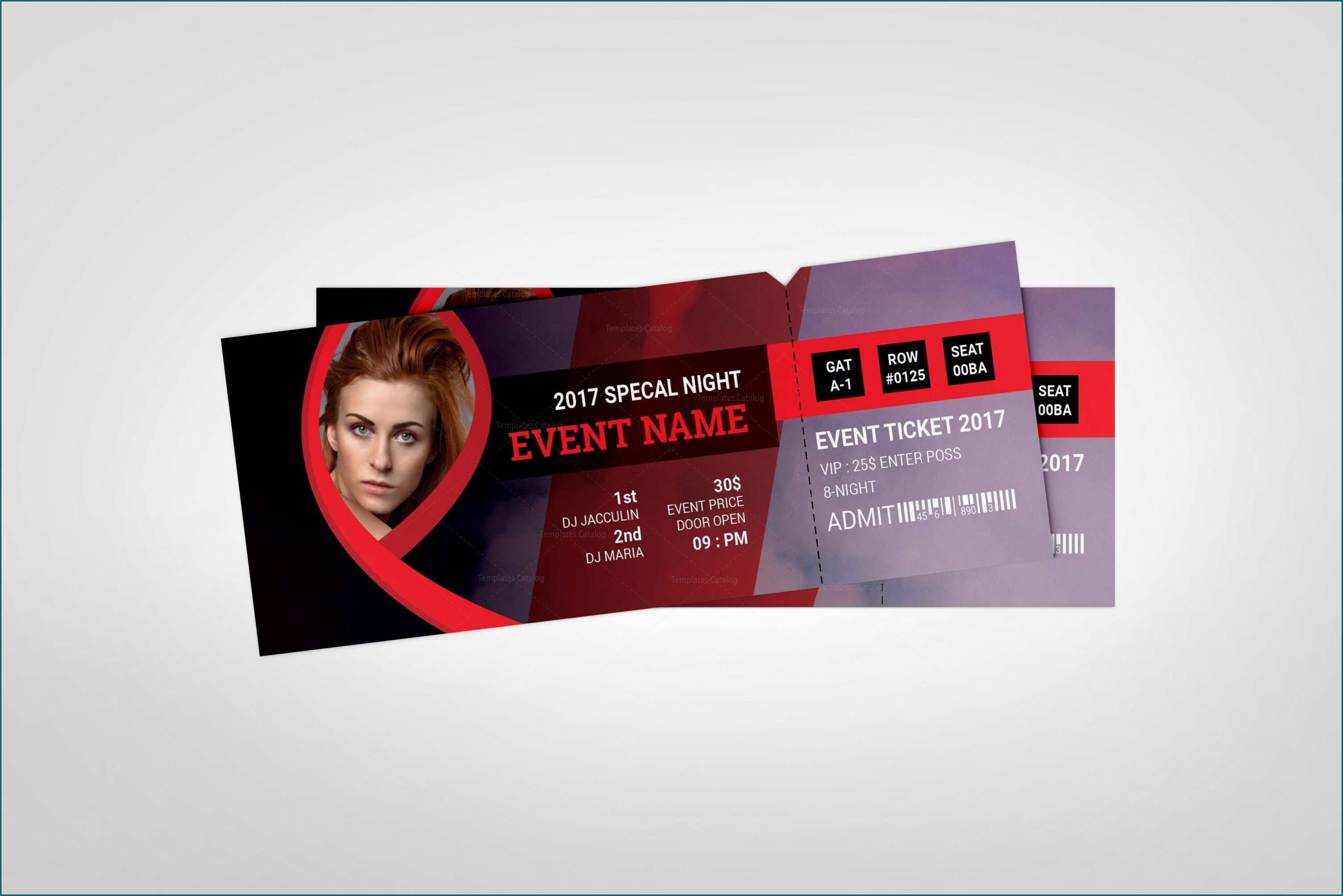 Event Ticket Template Example