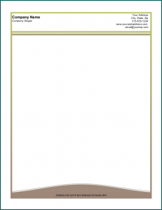 Example of Business Letterhead Template Word