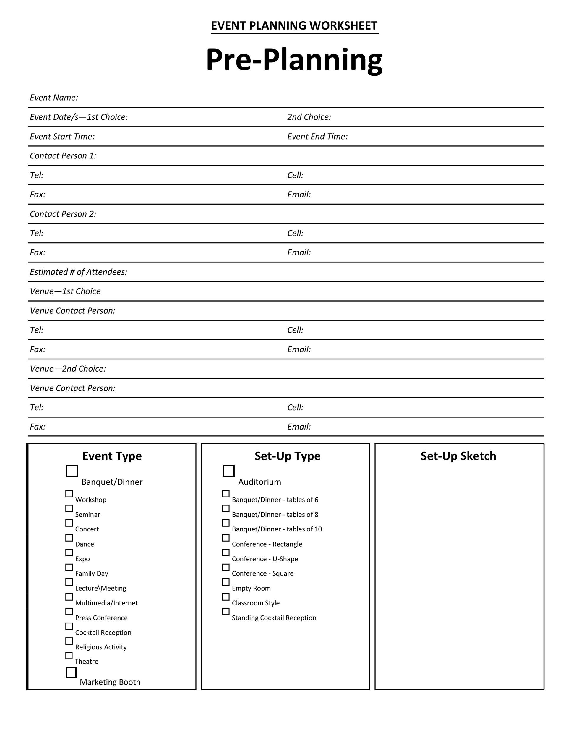 Example of Company Event Planning Template Example of Company Event Planning Template