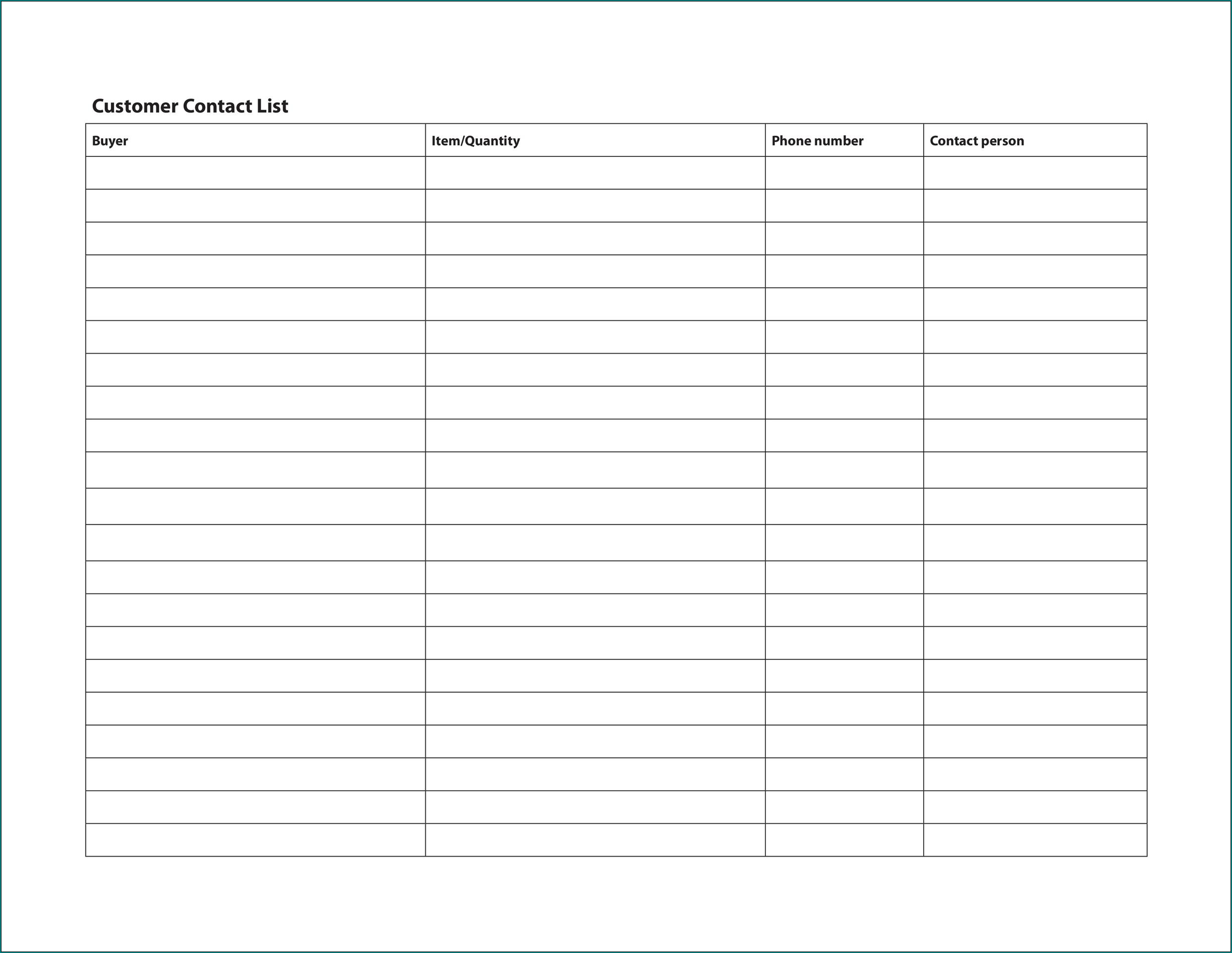Example of Company Phone Directory Template