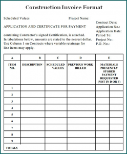Example of Construction Receipt Template