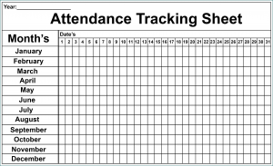 Example of Employee Attendance Tracker Template