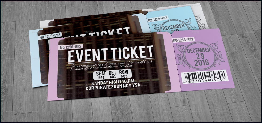 Example of Event Ticket Template