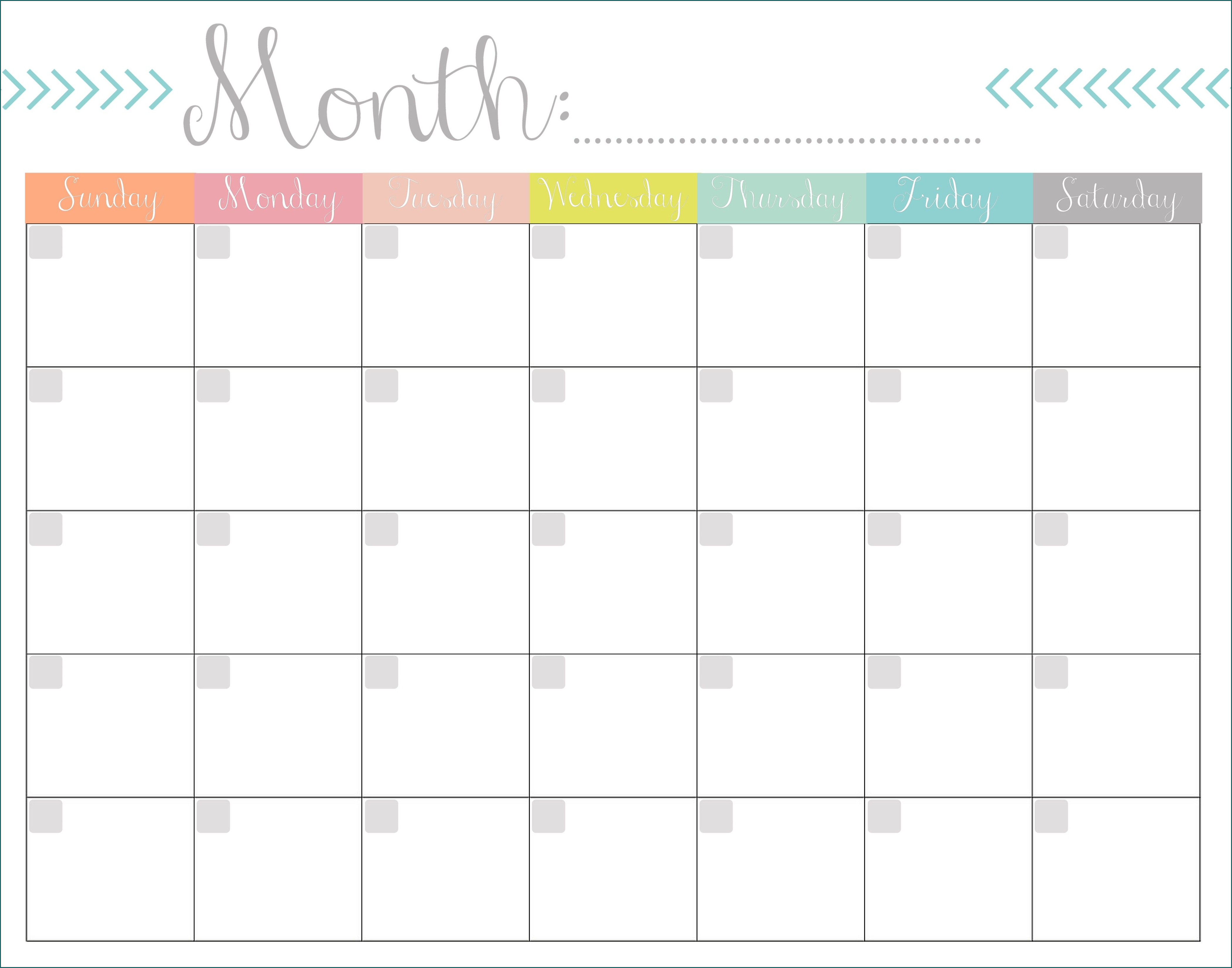 Example of Excel Monthly Work Schedule Template